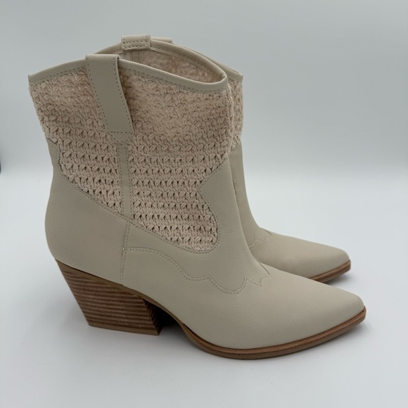 Dolce Vita Lacie Crochet Knit‎ Western High Heeled Ankle Boots Booties 10 NWOT - Picture 7 of 9